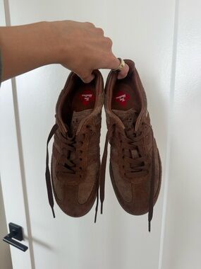 adidas Women's Brown Suede Low-Top Sneakers